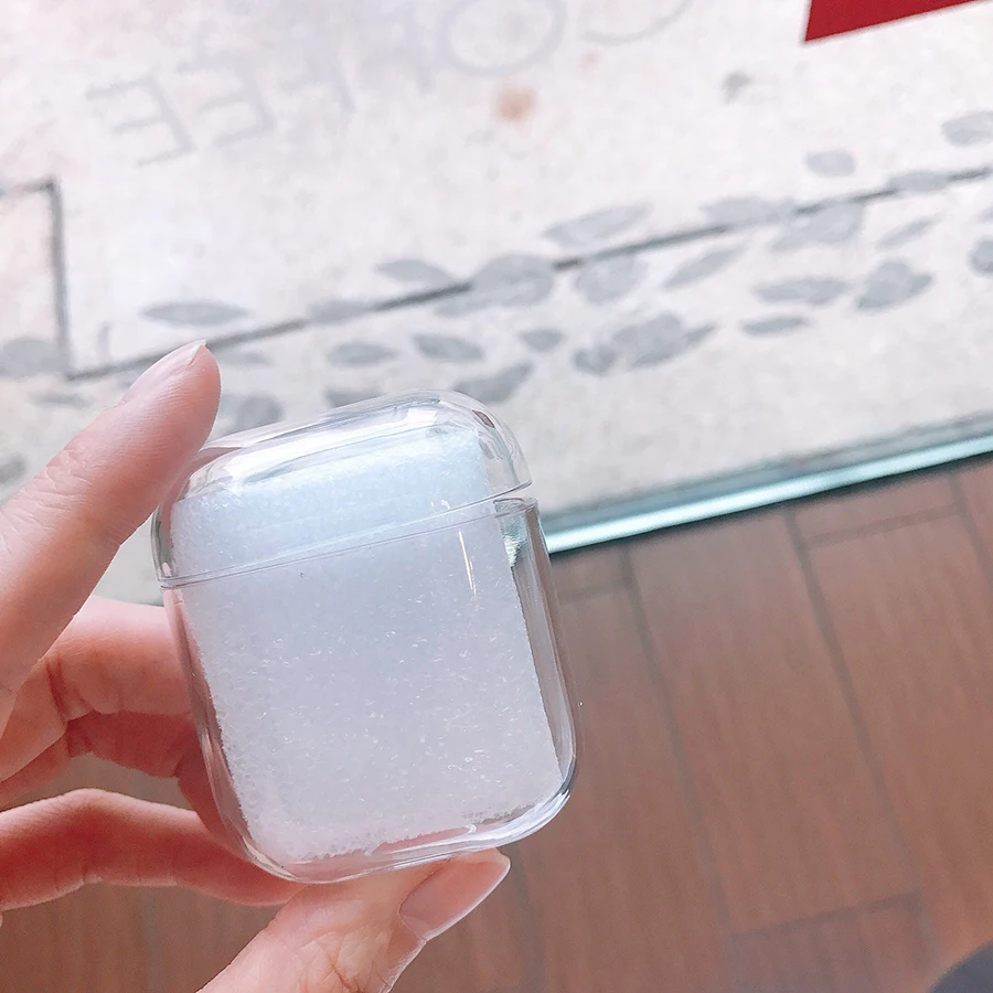 Чехол для AirPods прозрачный беспроводной чехол зарядки наушников жесткий защитный