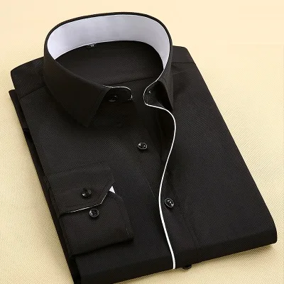 09 picture color FAISIENS мужские осенние официальные рубашки Большие 8XL 9XL 10XL с длинным рукавом Плюс Размер 6XL 7XL 11XL 12XL 14XL Большие Офисные хлопковые рубашки - Цвет: 09 picture color