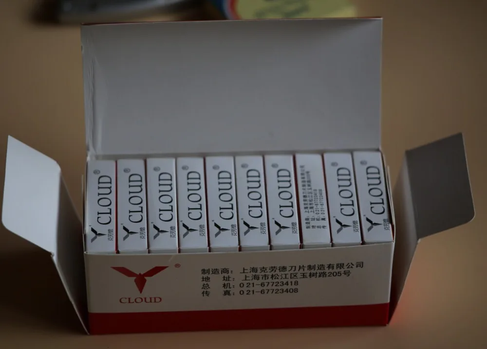 100 шт./лот оптовая продажа облачных лезвий/острое лезвие для бритвы с Съемные