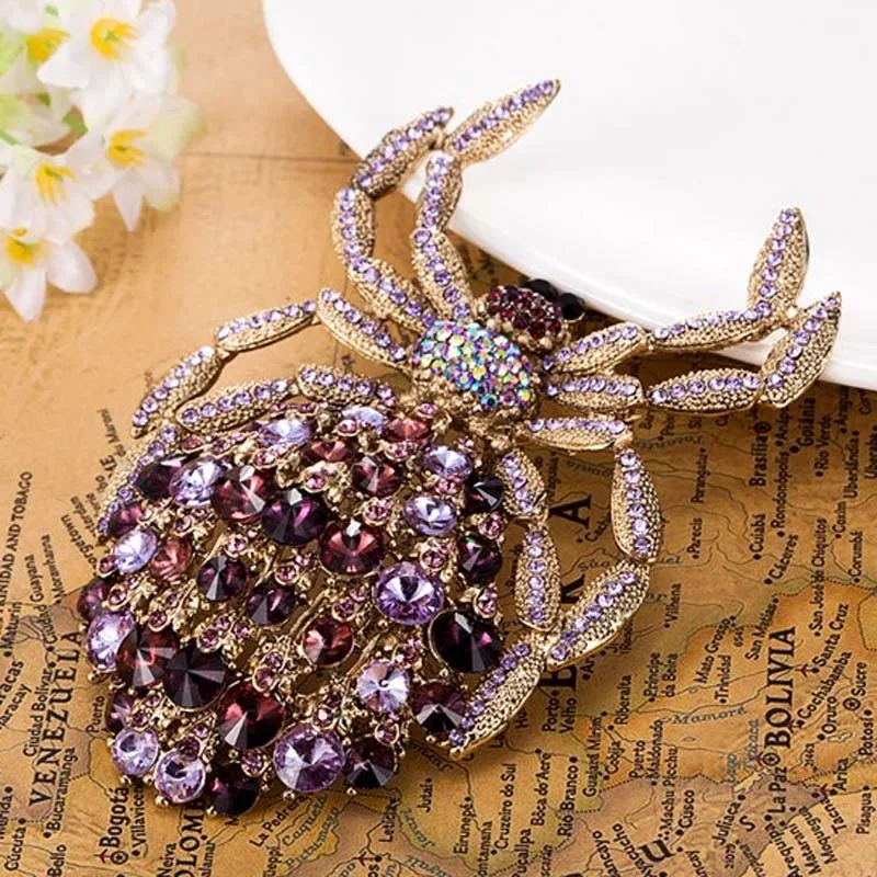 Большой Размеры брошь в виде паука шпильки тонкой Вечеринка Юбилей Броши bijuterias