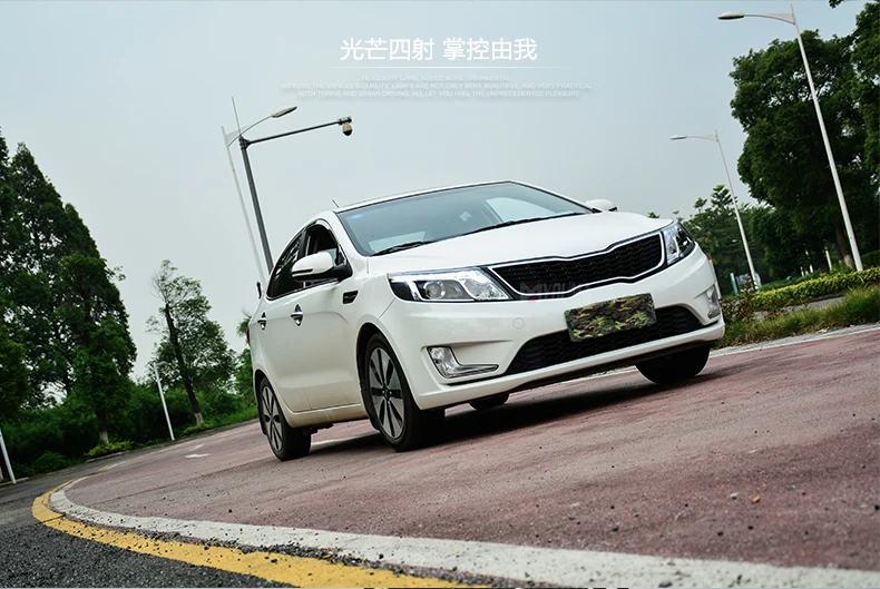 AKD автомобильный Стайлинг Головной фонарь для Kia K2 фары 2011- Rio светодиодный фонарь светодиодный DRL H7 D2H Hid вариант Ангел глаз биксеноновый луч