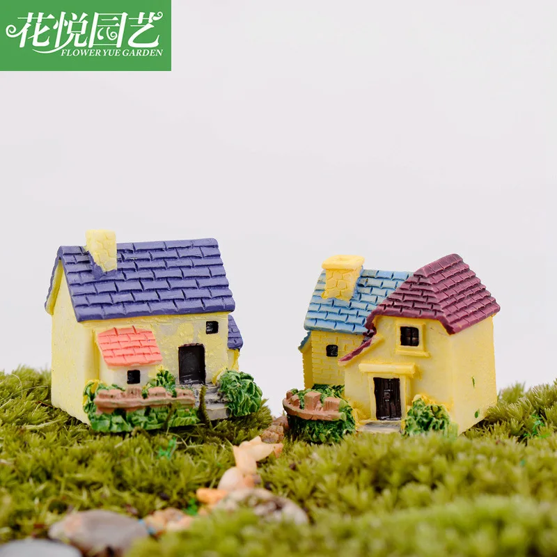1 шт. вилла в европейском стиле маленькая с микрообзором украшение из смолы