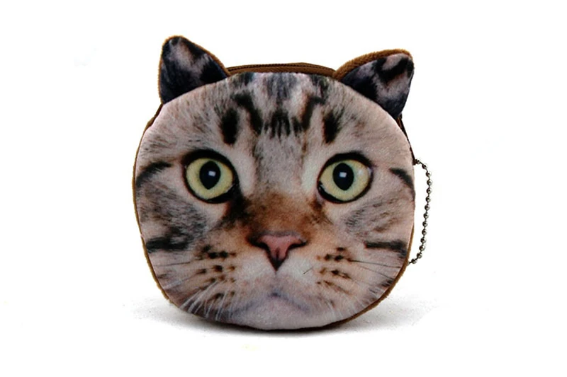 01 BLEVOLO Мультяшные животные принты Кошельки для монет 3D Meow звезда кошельки унисекс Щенок Плюшевые молнии маленький кошелек сумки для монет милый нулевой кошелек - Цвет: 01