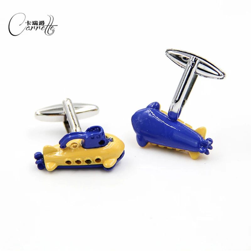 Новые запонки в стиле подводной лодки Carrette французские для рубашек с рукавами