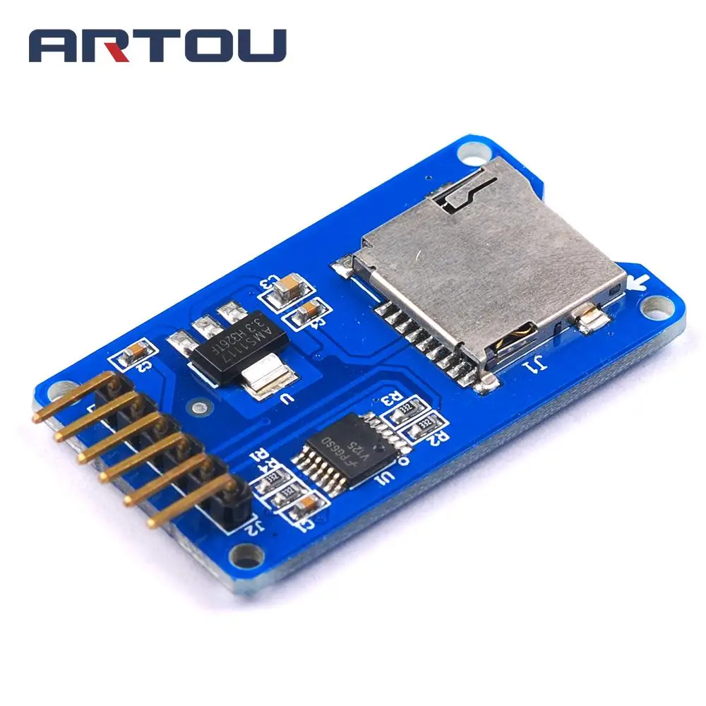 2 шт. Micro SD Плата расширения памяти TF карта защитный модуль SPI для Arduino