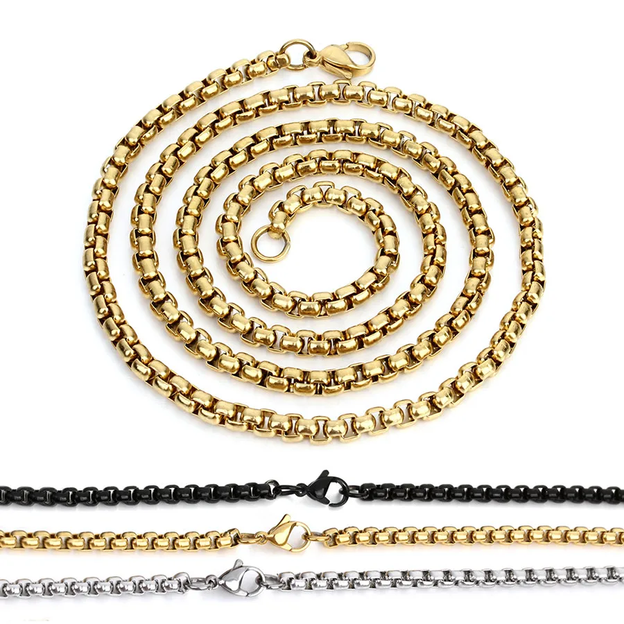 Кубинская цепь SAUVOO из нержавеющей стали с застежкой-крабом |