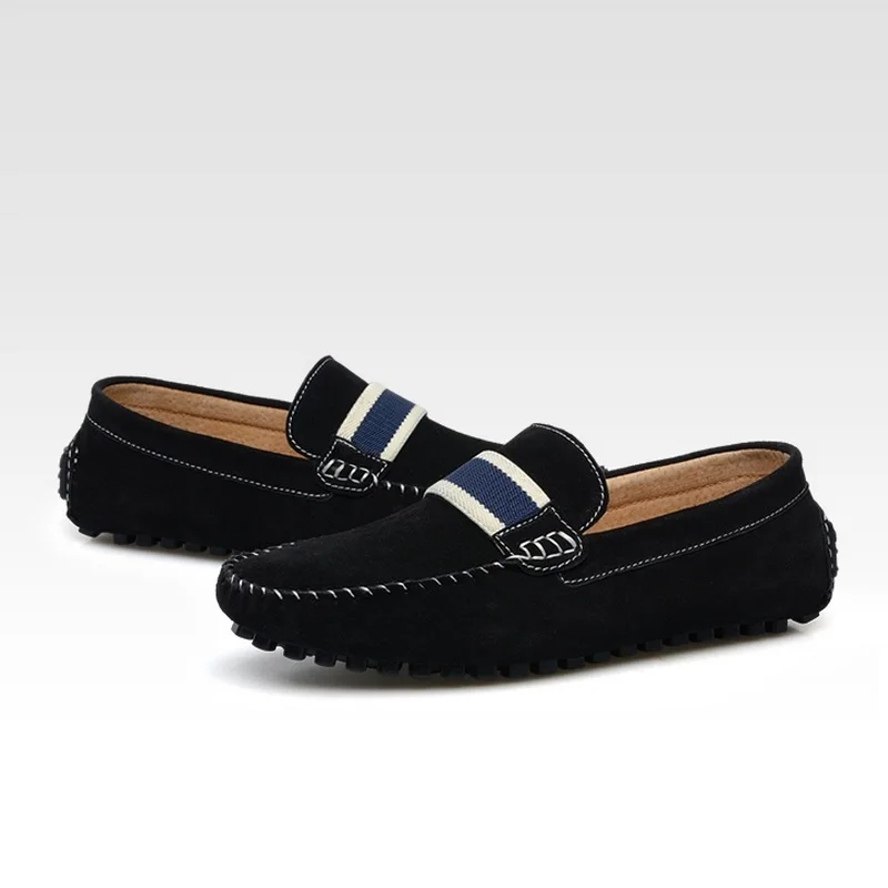 Fashion Leather Soft Moccasins Men Loafers High Quality Slip On Shoes Flats Breathable Suede Driving AA20366 | Обувь
