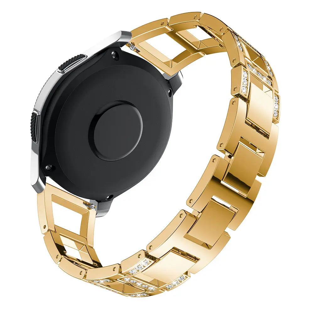 Ремешок для часов из нержавеющей стали для HUAWEI Watch GT, сменные женские Стразы, браслет для часов Huami Amazfit 2/2S