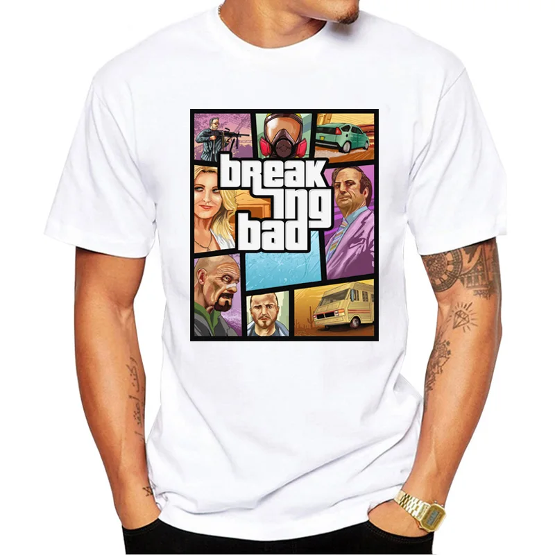 Новая модная мужская Breaking Bad Gta V футболка с коротким рукавом Повседневная hipster