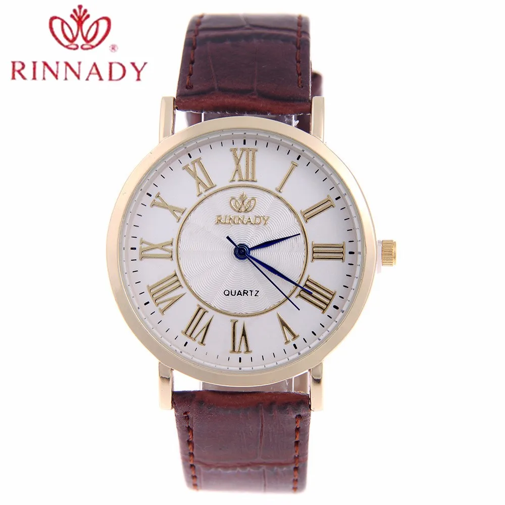 RINNADY популярные мужские и женские топ брендовые Роскошные Кварцевые часы с