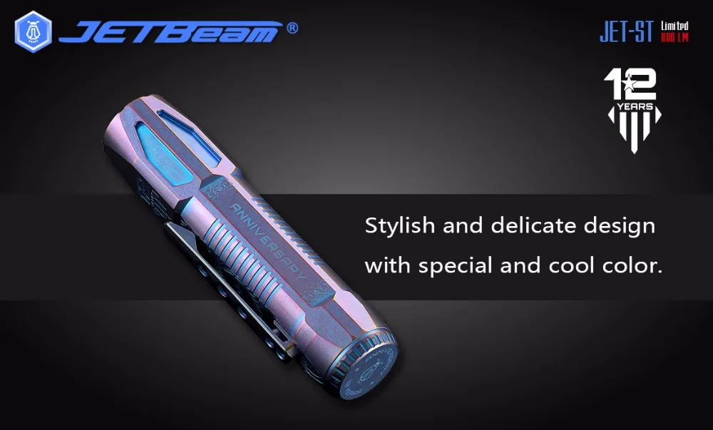 Новинка года Jetbeam JET-ST CREE XP-L HI 800LM Ограниченная серия титановый фонарик