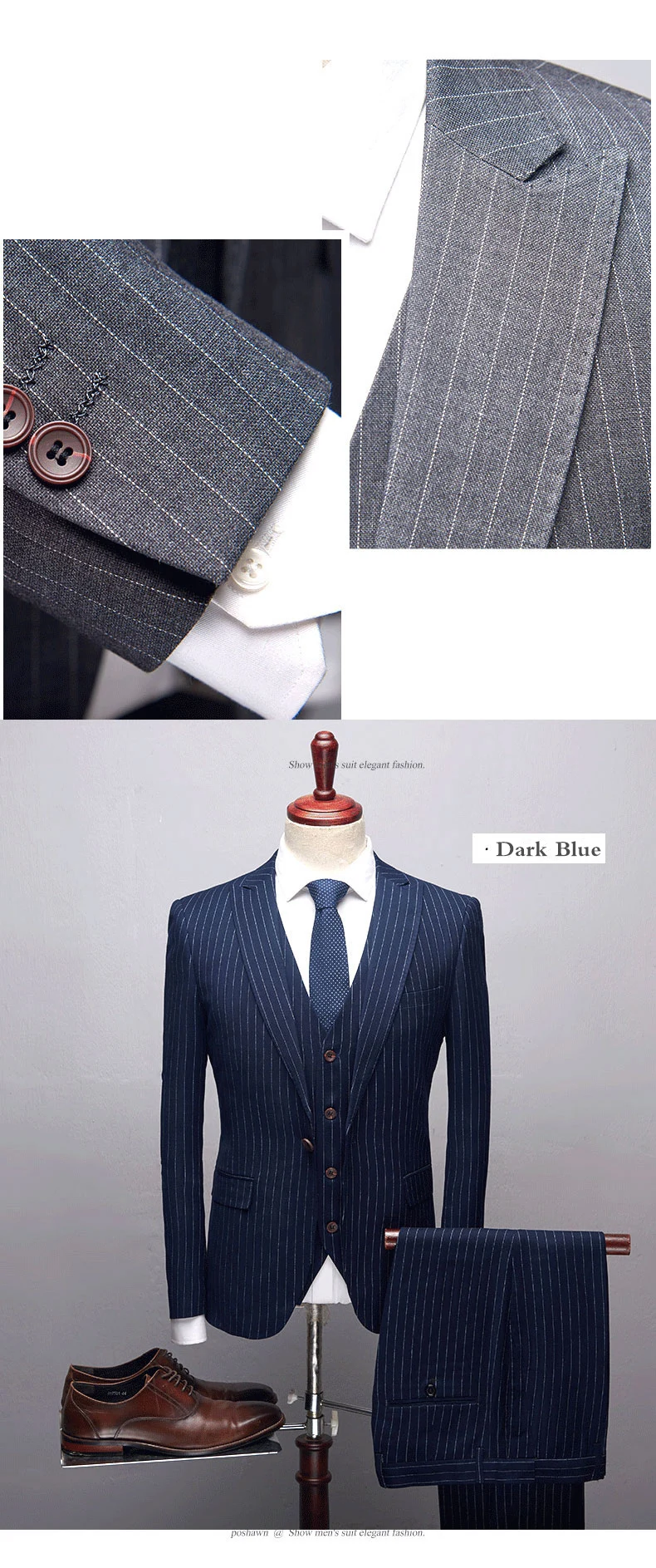 Plyesxale Бизнес раздели костюмы Для мужчин Slim Fit Для мужчин; 3 предмета Нарядные Костюмы для свадьбы черный темно-синий, серый строгий костюм Человек Q167