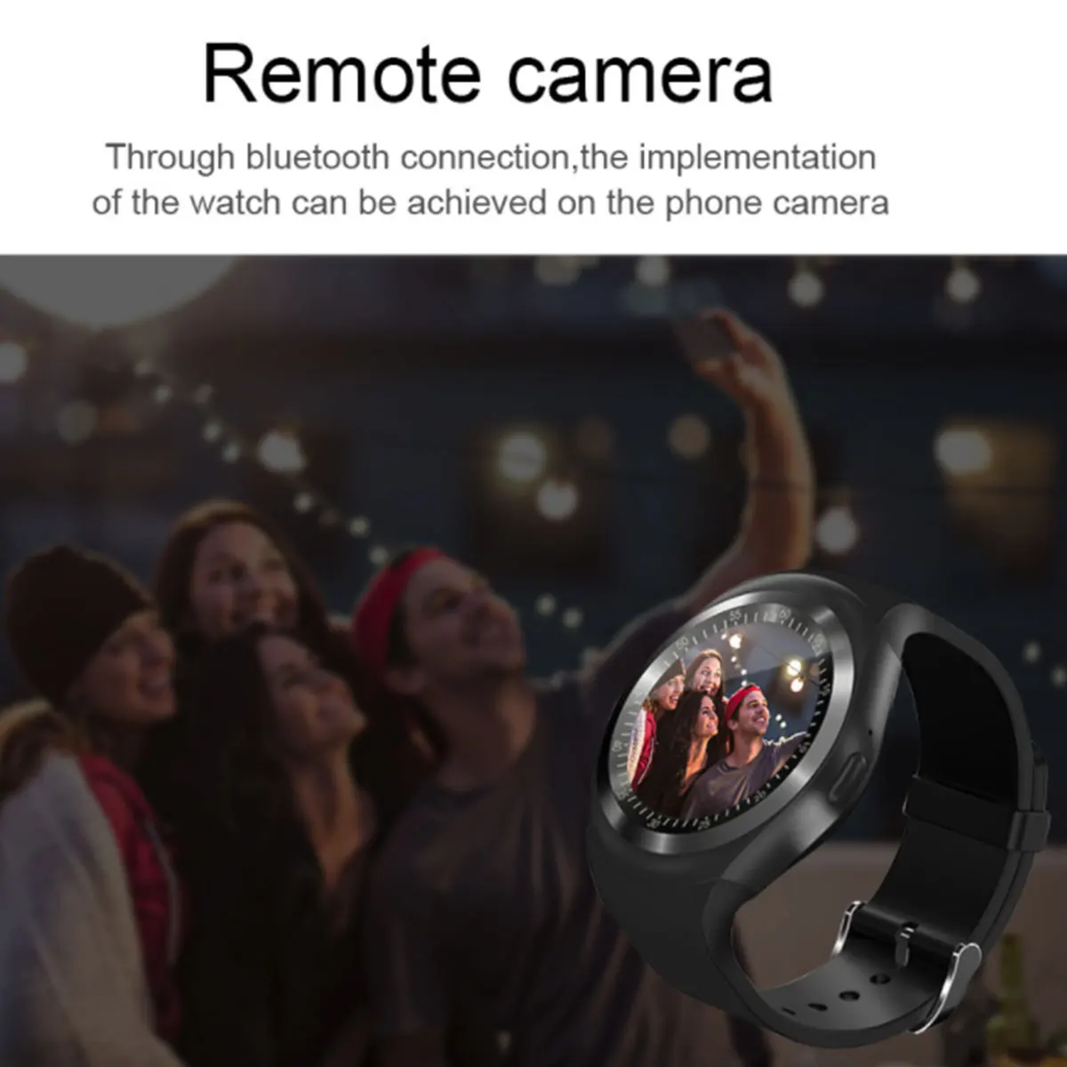 Bluetooth Y1 Смарт часы Relogio Android SmartWatch телефонный звонок GSM Sim Удаленная камера Дисплей
