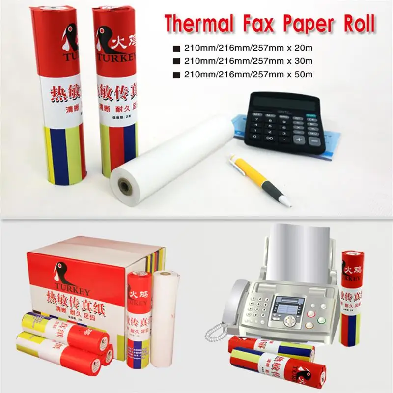 2 Rolls  Thermal Fax Paper 210mm x 30m Machine  Roll  Sharp /Panasonic