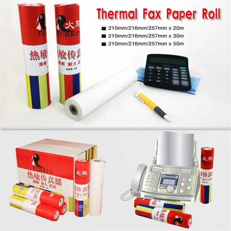 2 рулона термобумаги для факса 210 мм x 30 м рулон бумаги машины Sharp /Panasonic|fax paper