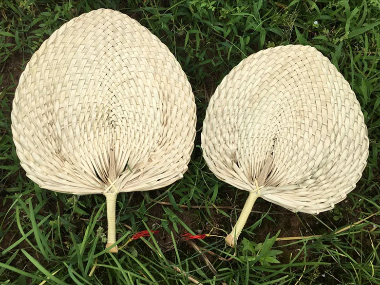 50 шт. веер из пальмовых листьев плетеный для ладони ручной работы натурального