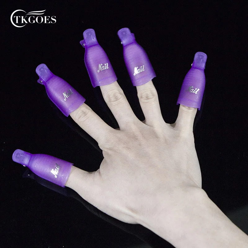 10 шт./лот пластиковое средство для снятия гель лака ногтей Гель лак дизайна