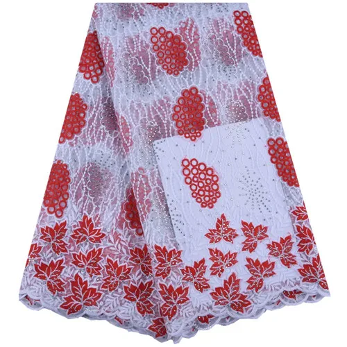 As Picture White African Lace Fabric For Parties Wedding Milk Silk Embroidered Lace Fabric High Quality Lace French Lace Fabric 1644 - Цвет: As Picture