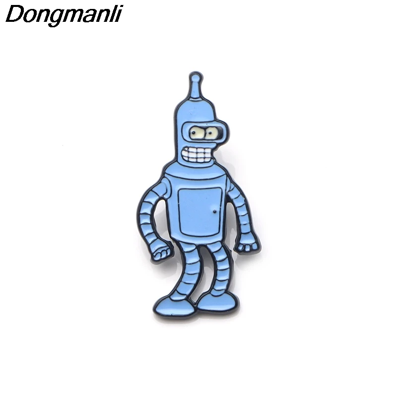 P3259 Dongmanli Futurama милые эмалированные булавки и броши для женщин и мужчин нагрудные булавки рюкзак сумки значок подарки