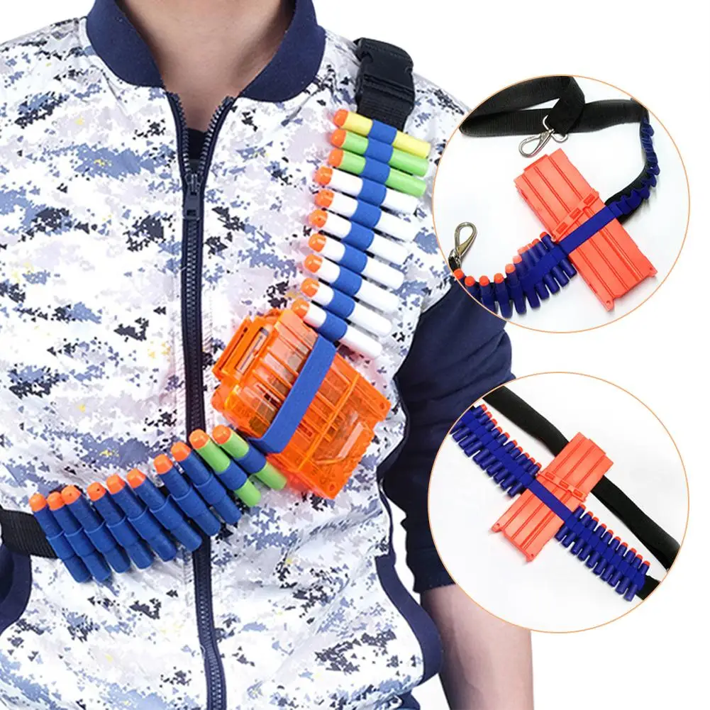 Для NERF совместимый Регулируемый тактический патронная обойма ремни Соска