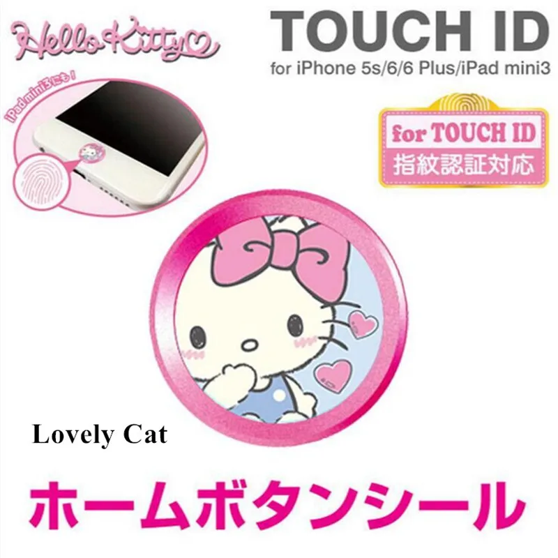 Милый мультфильм Touch ID Home кнопка наклейка для IPhone 7 s 5s 6 6s 8 plus поддержка