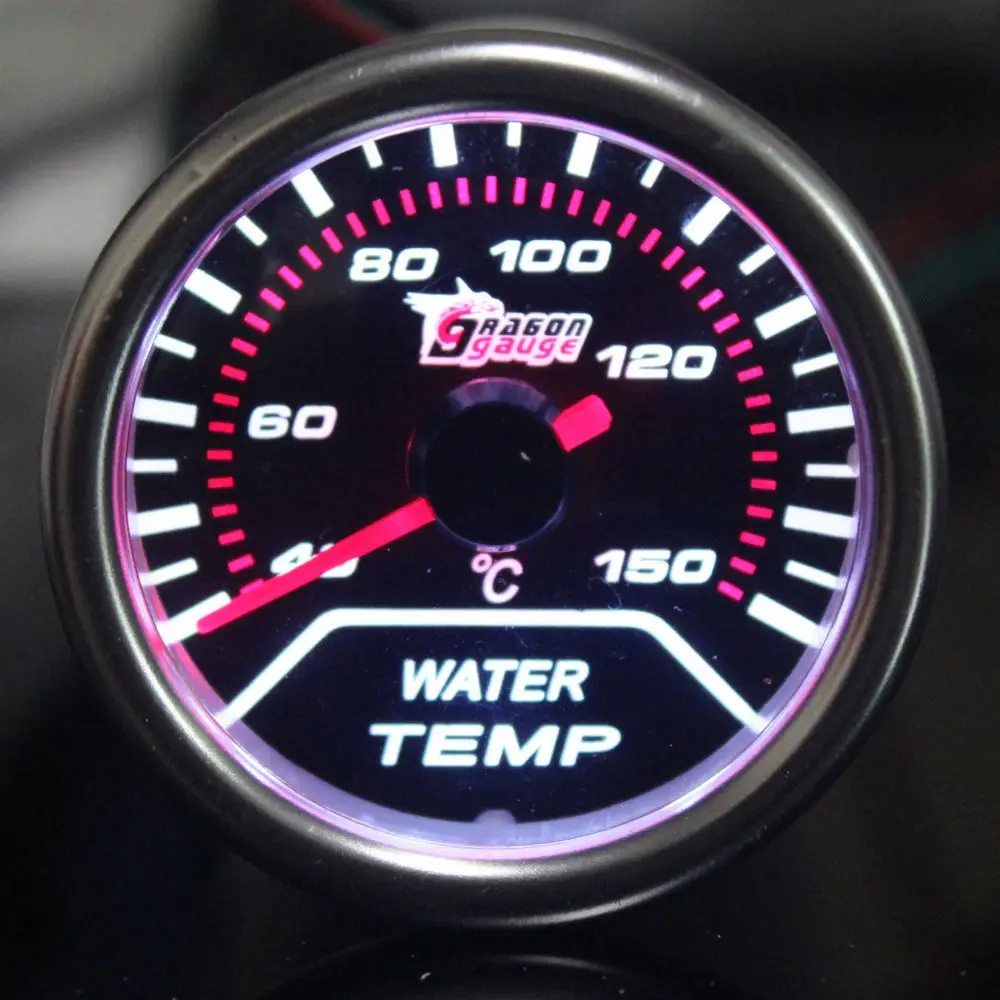 EE поддержка универсальные автомобильные часы белый корпус указатель 2 &quot52 мм Дым