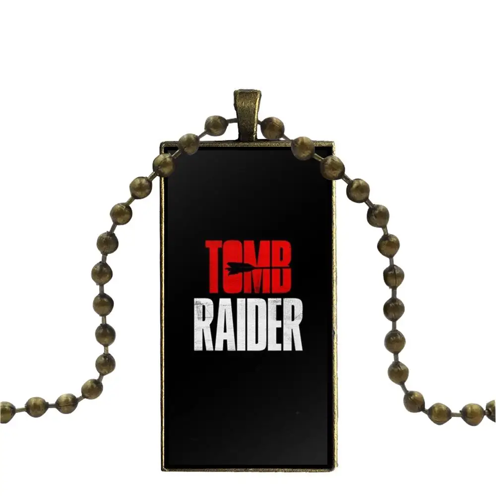 Ожерелье из стекла с логотипом Movie Tomb Raider эффектное ожерелье кабошонами
