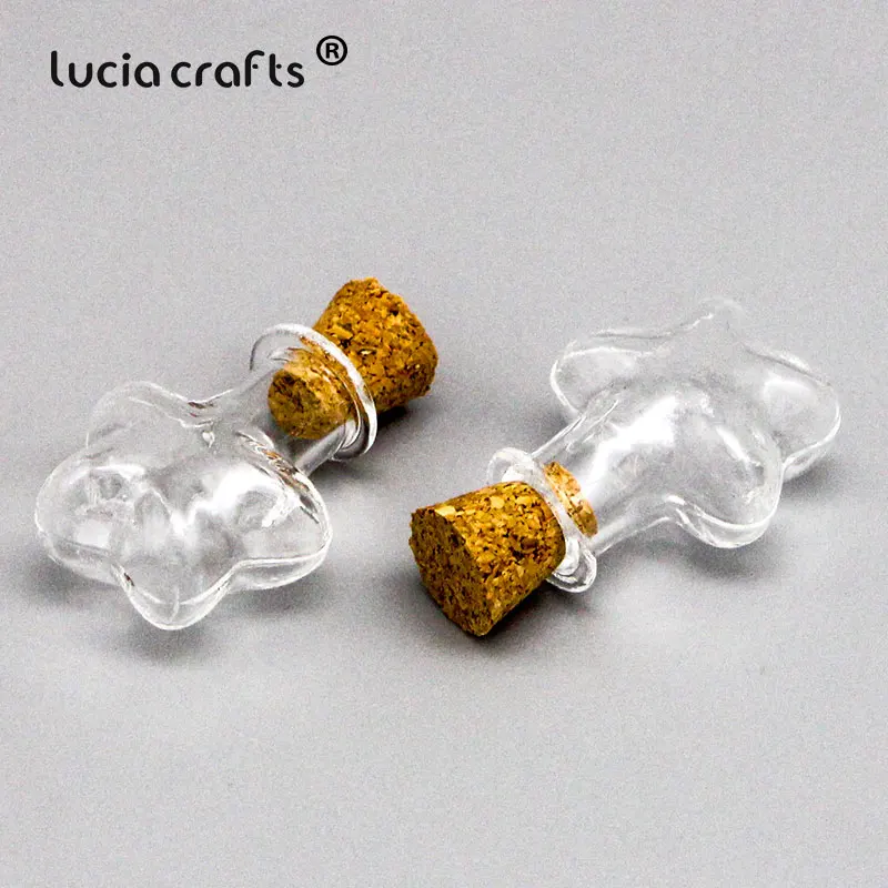 Lucia Crafts 6 шт прозрачные бутылки Drift Bottle Рождественский Декор Желая бутылка мини