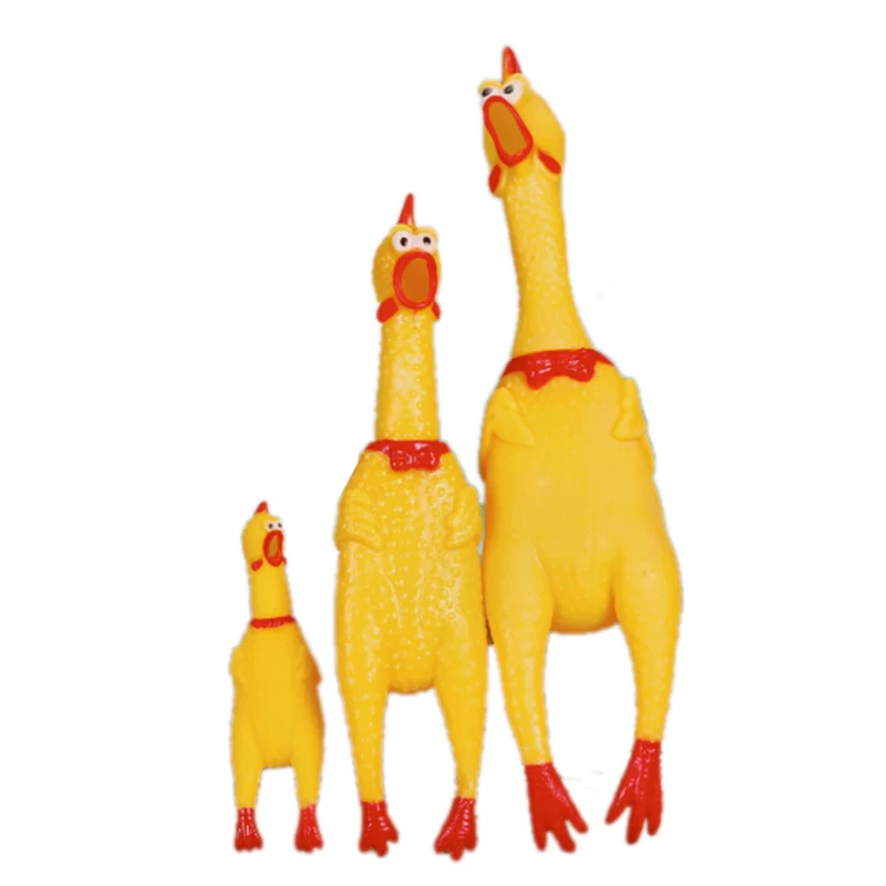 Горячая Распродажа супер LOL забавная резиновая визжащая курица любимая собака