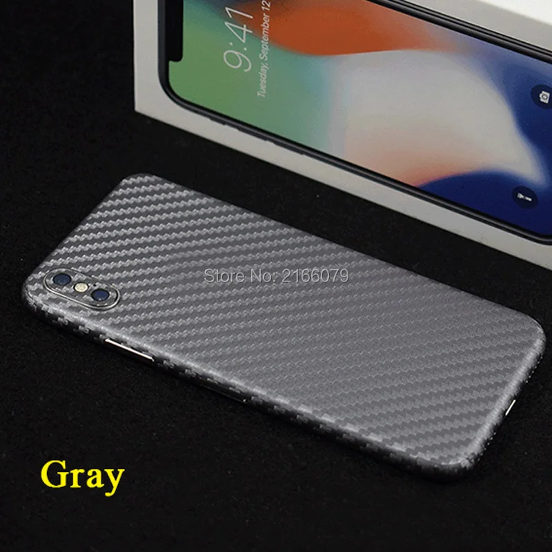 For Apple iPhone X / Xs Max New Back Cover Decal Rear Skin 3D Carbon Fiber Phone Protective Sticker Film (Not a Case) |
