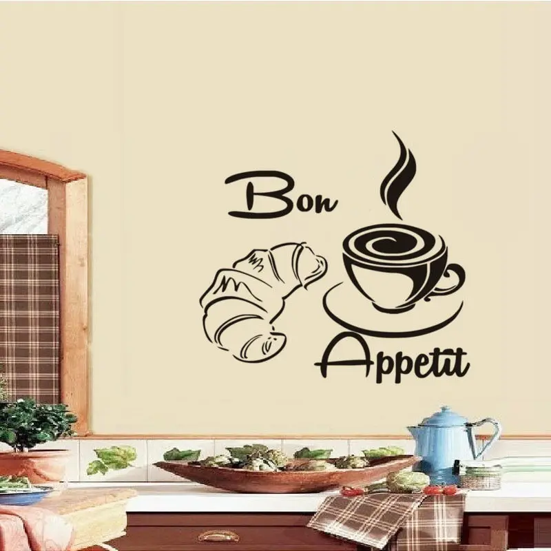 Кофе с рисунком усы виниловые наклейки на стену Водонепроницаемая Наклейка дома