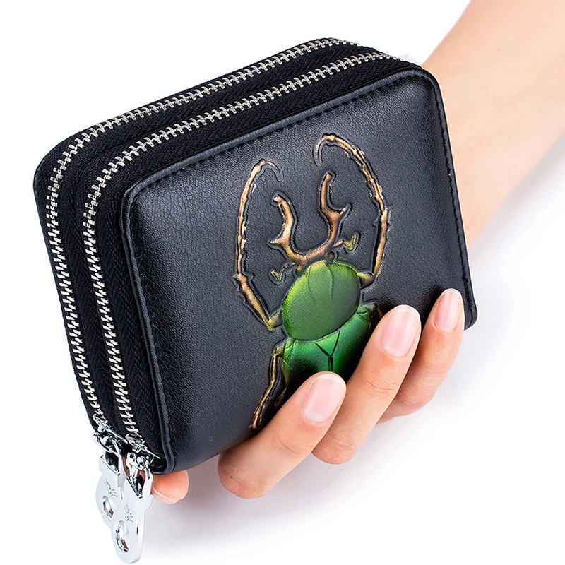 Модный женский кошелек с рисунком счастливого жука Женский отделением для монет