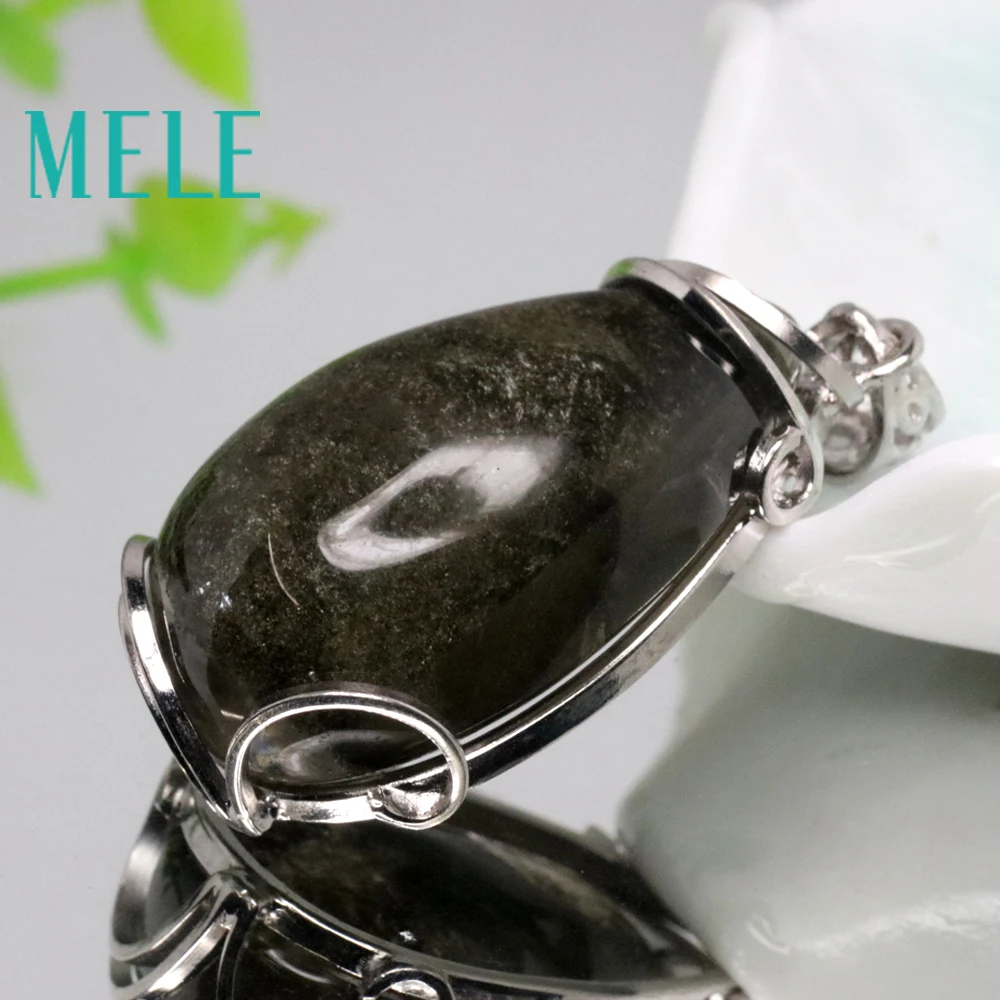 MELE natural green ghost phantom garden crystal pendants for women and man 20X33mm water drop good pervious Anti fatigue | Украшения и
