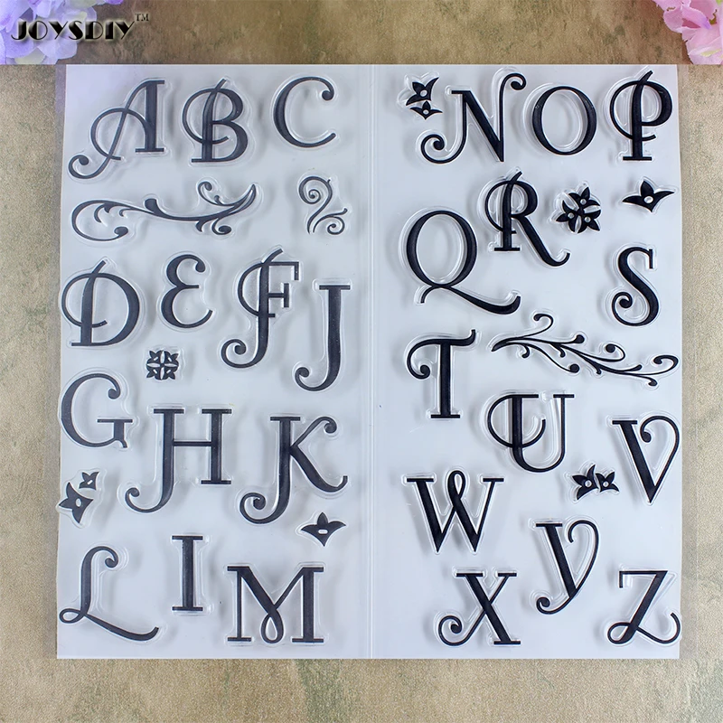 Классический большой Размеры Алфавит записки DIY фото карты учетной записи штамп