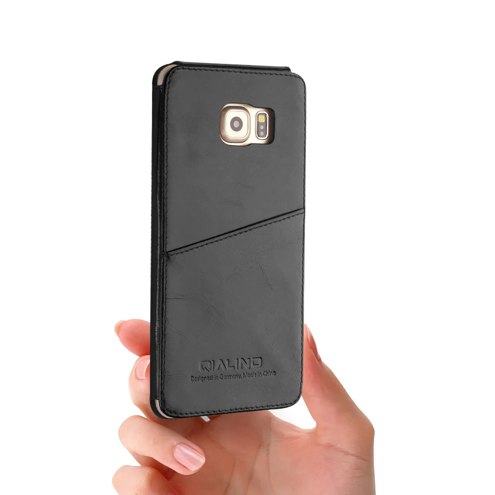 Чехол накладка из натуральной кожи для Samsung Galaxy S6 edge Plus QIALINO|case samsung galaxy tab|case garmincase