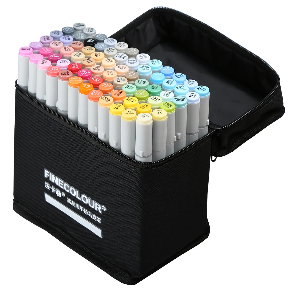 72Pcs Set Finecolour Professional Sketch Alcohol Based Ink Marker Manga Double Headed Markers Pen For Drawing