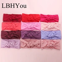 12pcslot girls braided sailor knot head wraps soft stretchy wide nylon turban headbands kids knot bows hair accessories