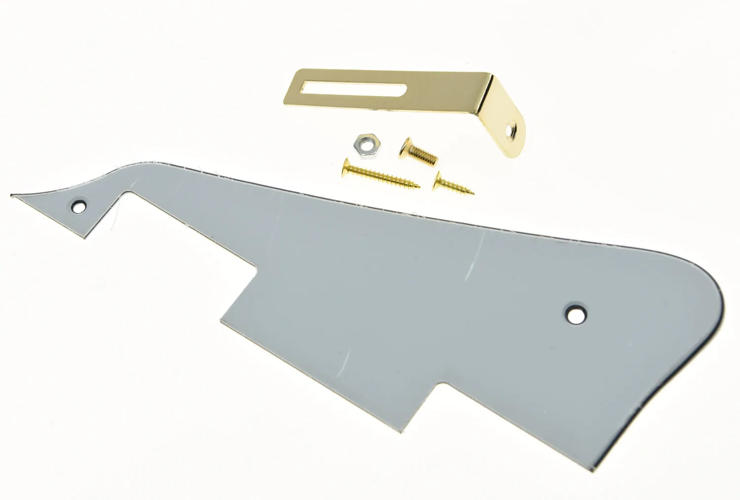 

White 3 Ply with Gold Bracket LP Guitar Pickguard Scratch Plate fits LP