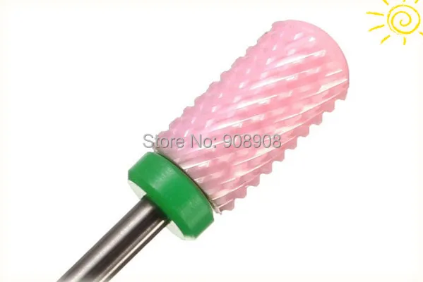 Насадка насадка в форме бочонка розовая керамическая для маникюра и педикюра |