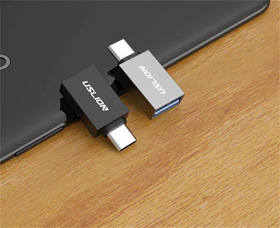 USLION usb type c для Usb 3,0 адаптер OTG type C кабель конвертер для samsung Galaxy S8 S9 OTG адаптер Поддержка передачи данных
