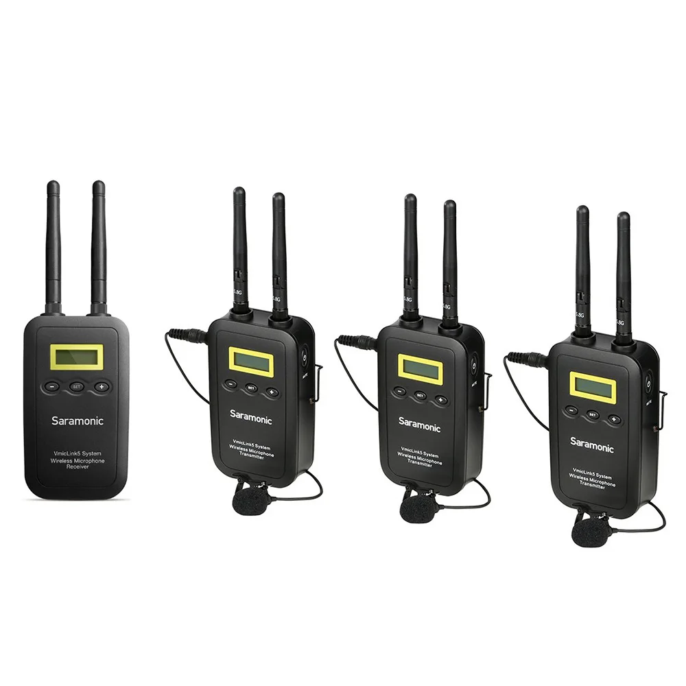 Kits 3 Saramonic 5,8 ГГц беспроводной петличный микрофон Система VmicLink5 3 передатчика и 1 приемник для Canon EOS Nikon DSLR камеры - Цвет: Kits 3