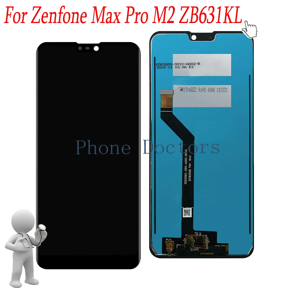 6 3 ''ЖК дисплей Дисплей + Сенсорный экран планшета Ассамблеи для Asus Zenfone Max Pro M2
