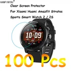 100 шт.лот, для Xiaomi Huami Amazfit Stratos Sports SmartWatch 2  2S HD, прозрачная защитная пленка