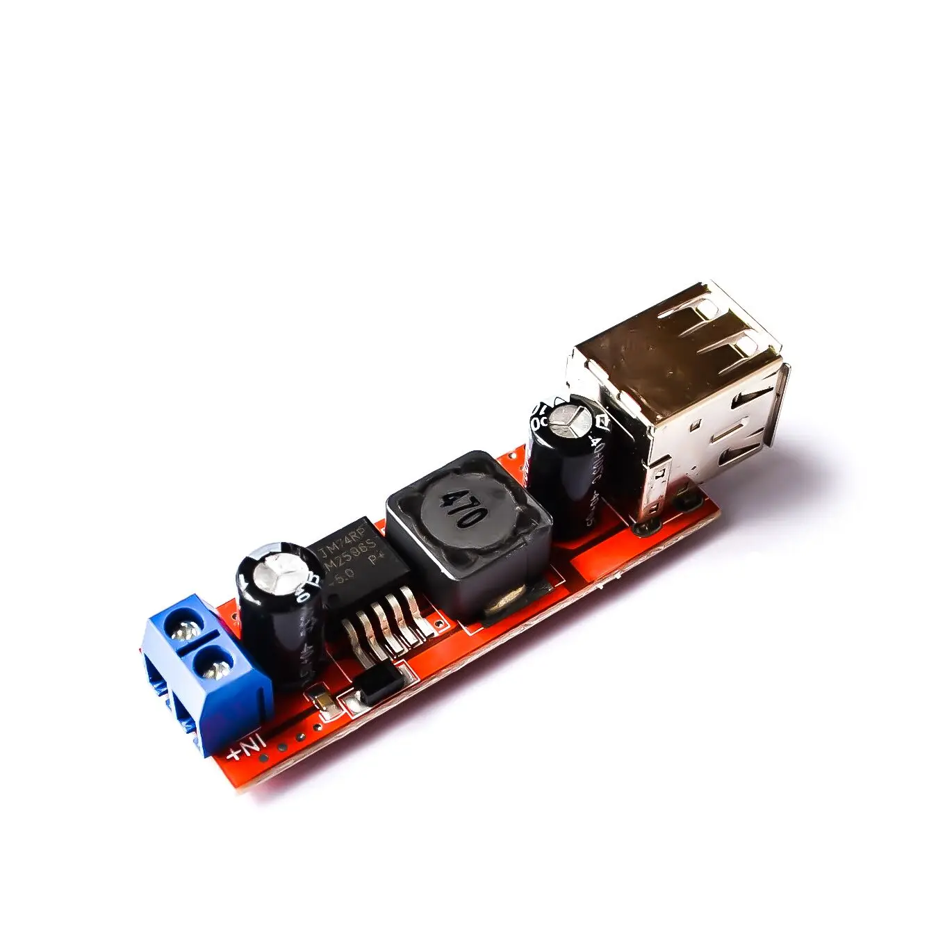 С источником питания от постоянного тока, 6 V-40 V до 5V 3A двойной USB зарядка DC-DC понижающего преобразователя постоянного тока для автомобиля Зарядное устройство LM2596 с двумя портами USB