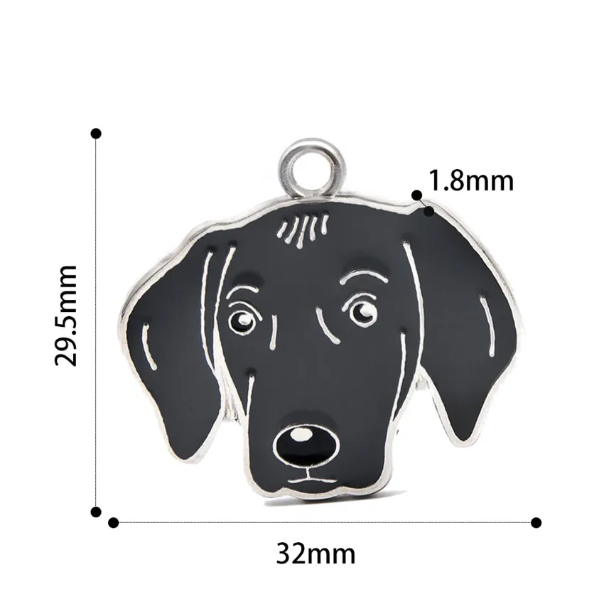 WEIMARANER Pet Подвеска для ожерелья собак повесить талисманы с 14 мм открытые кольца