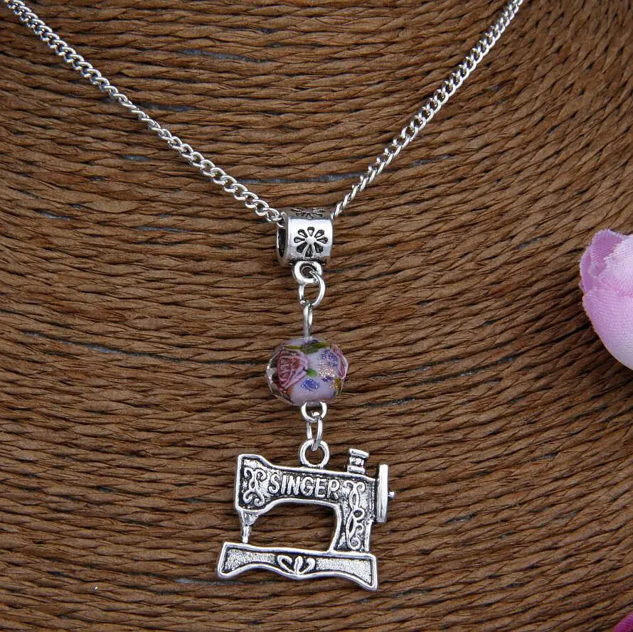 Горячее предложение 10 шт. серебряная швейная машина с покрытием из цинкового