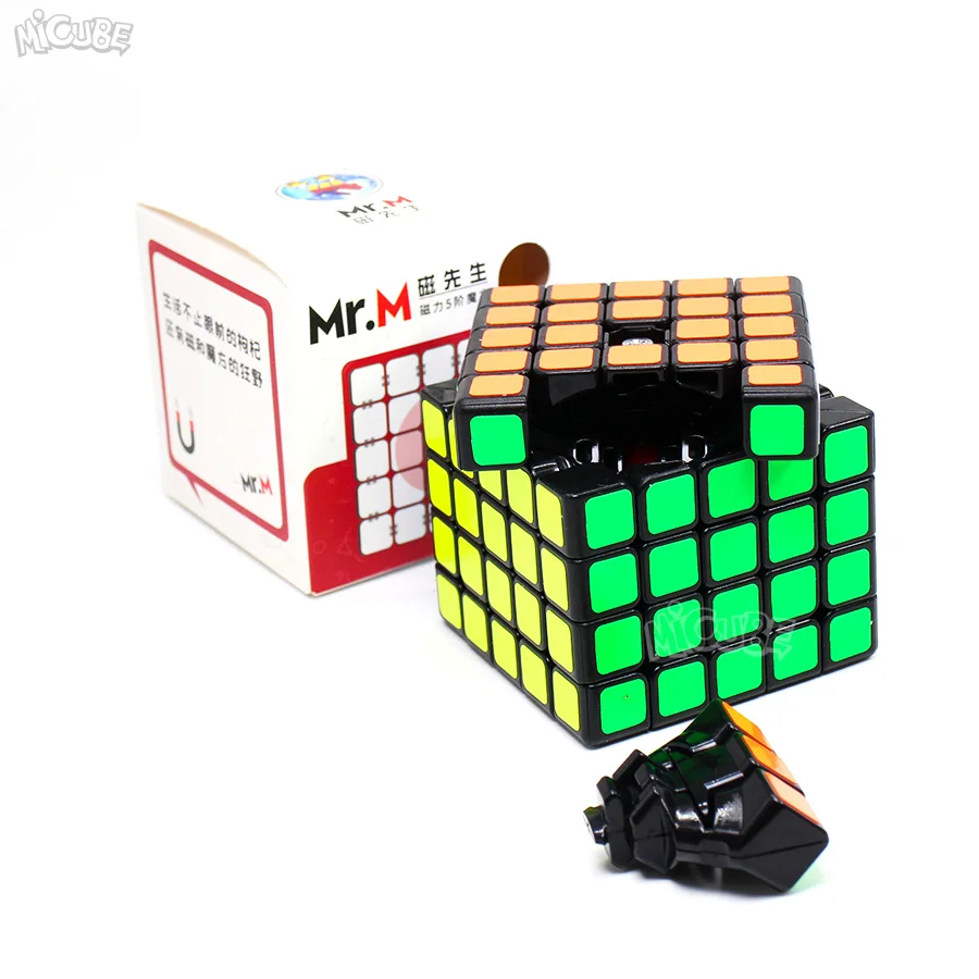 Shengshou Mr. M 5x5x5 Магнитный Куб 5x5 Mrm скоростной куб магический магнит позиционный Cubo Magico 5*5 Магниты куб черный игровой пазл