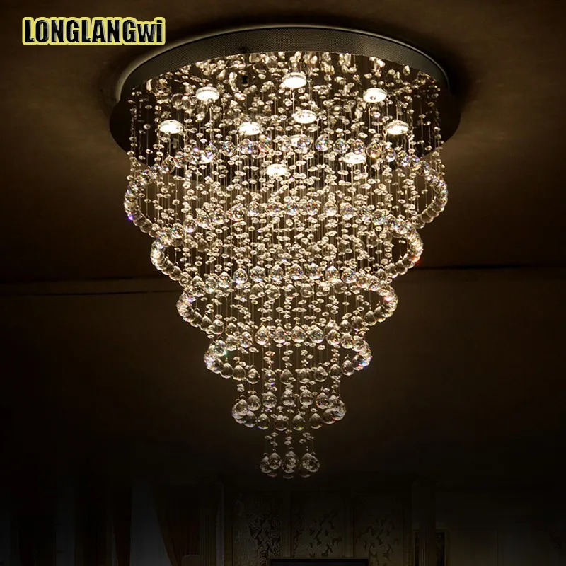 Новые светодиодный Светодиодные хрустальные люстры освещение лампа для