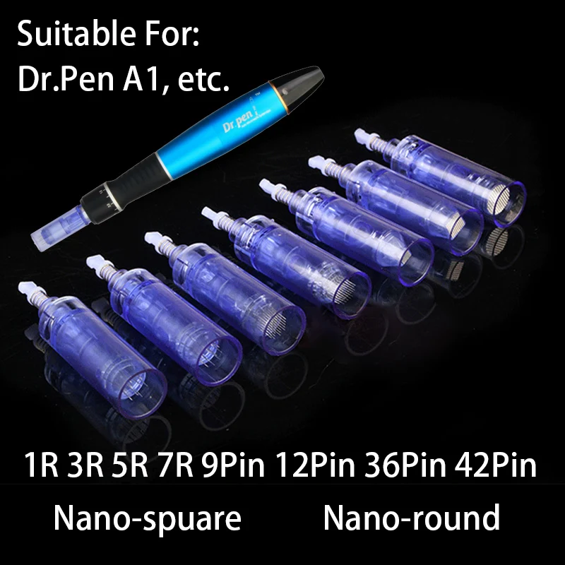Картриджи derma pen 9 12 36 42 nano 20 шт. для моторизованных мезо машин электрических dr.pen