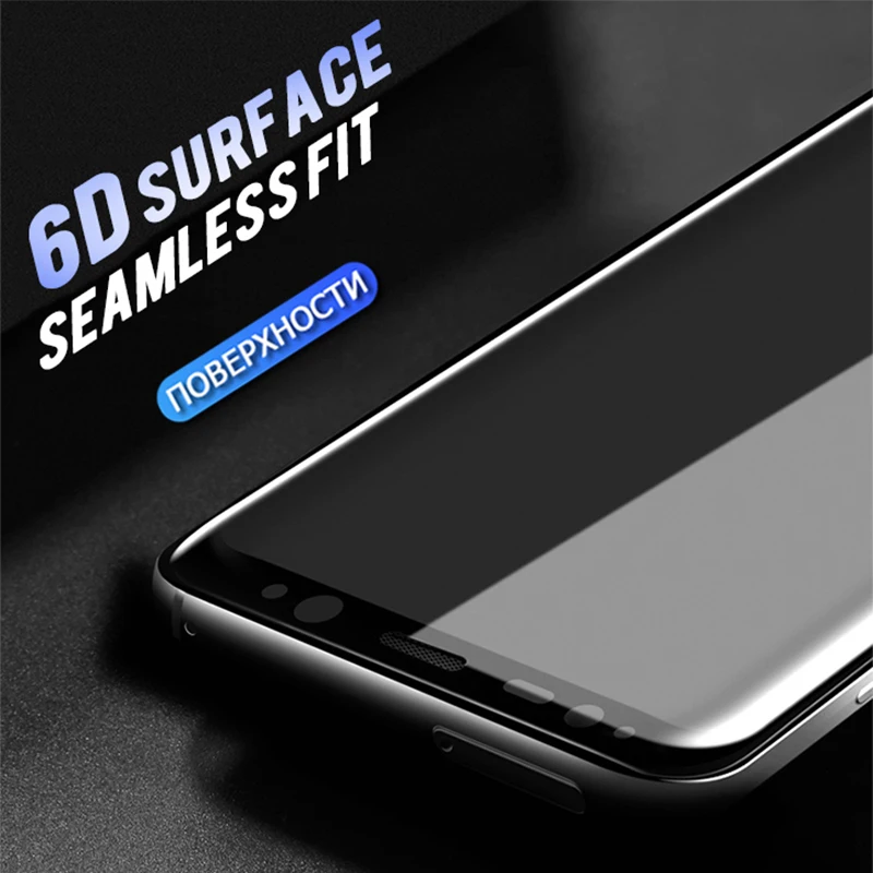 6D полное покрытие закаленное Стекло для samsung Galaxy S8 S9 плюс Примечание 8 Экран